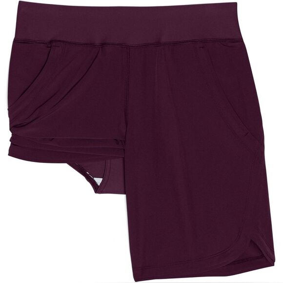 Land's End Plus 9" Swim board shorts with panty pockets quick dry dark wine 14 - Picture 3 of 6